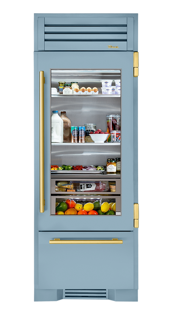 Refrigerator with Bottom Freezer, Right Hinged, Bluestone, Brass Hardware TR30RBFRSGA152H01