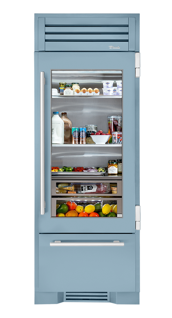 Refrigerator with Bottom Freezer, Right Hinged, Bluestone, Chrome Hardware TR30RBFRSGA152H02