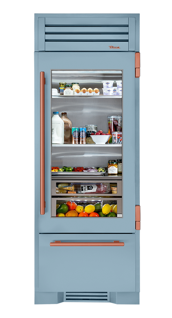 Refrigerator with Bottom Freezer, Right Hinged, Bluestone, Copper Hardware TR30RBFRSGA152H03
