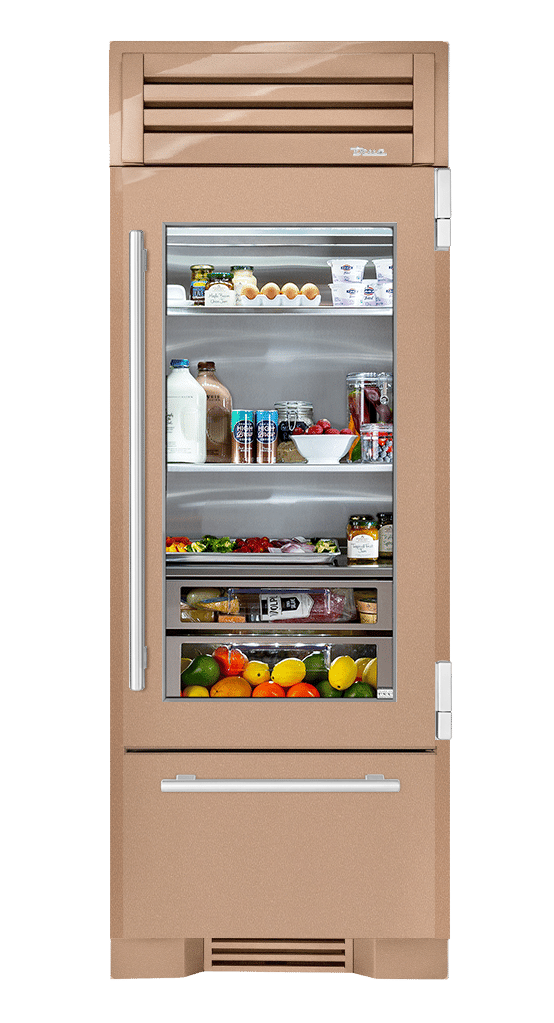 Refrigerator with Bottom Freezer, Right Hinged, Champagne, Chrome Hardware TR30RBFRSGA179H02