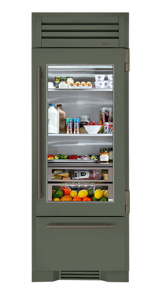 Refrigerator with Bottom Freezer, Right Hinged, Olive, Pewter Hardware TR30RBFRSGA238H05