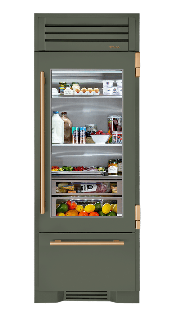Refrigerator with Bottom Freezer, Right Hinged, Olive, Gold Hardware TR30RBFRSGA238H08