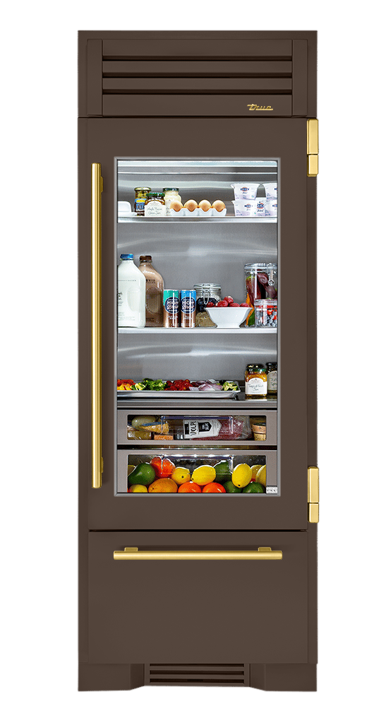 Refrigerator with Bottom Freezer, Right Hinged, Espresso, Brass Hardware TR30RBFRSGA305H01