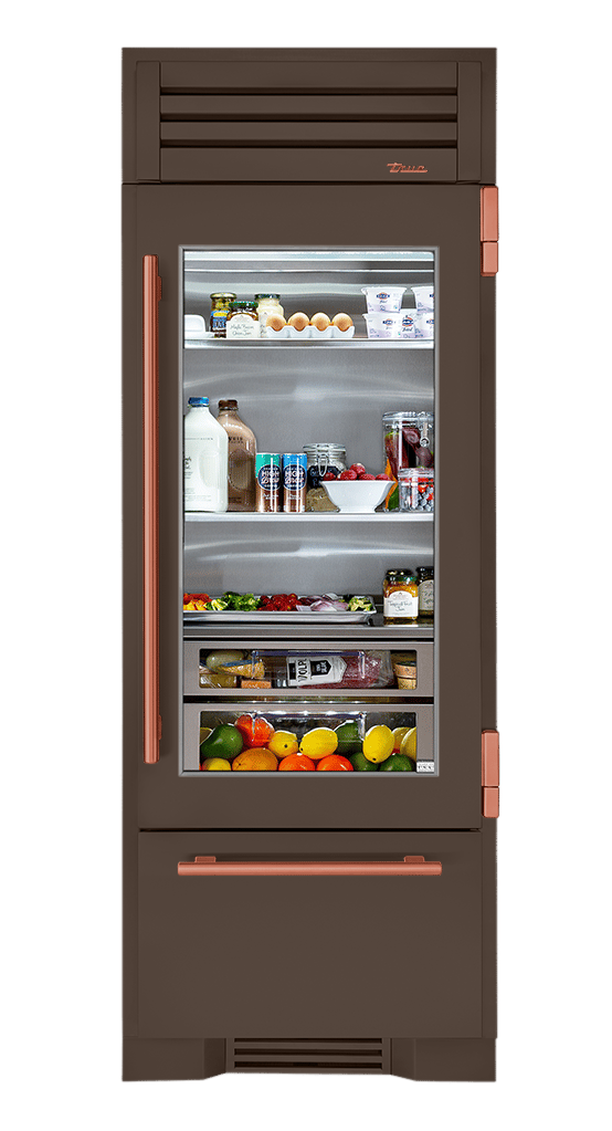 Refrigerator with Bottom Freezer, Right Hinged, Espresso, Copper Hardware TR30RBFRSGA305H03