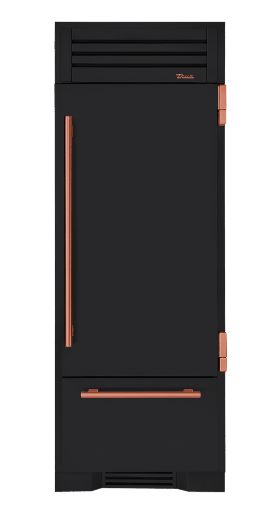 Refrigerator with Bottom Freezer, Right Hinged, Matte Black, Copper Hardware TR30RBFRSSA027H03