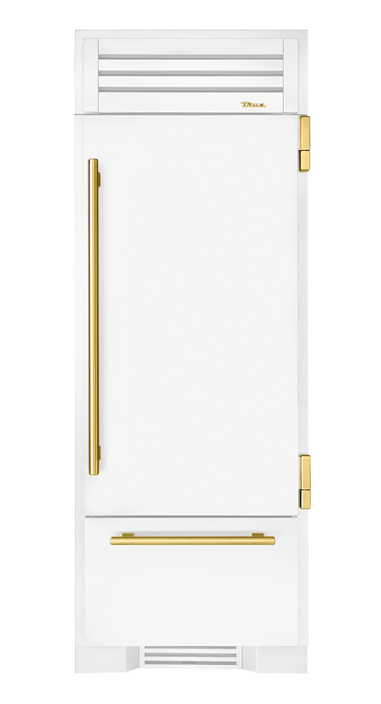 Refrigerator with Bottom Freezer, Right Hinged, Matte White, Brass Hardware TR30RBFRSSA030H01