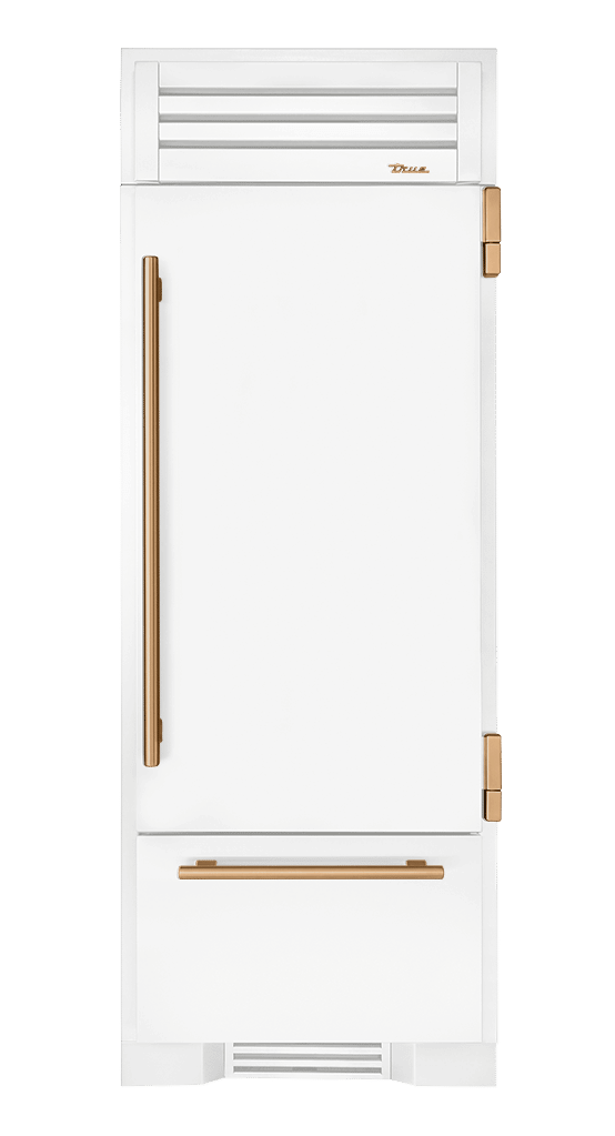 Refrigerator with Bottom Freezer, Right Hinged, Matte White, Gold Hardware TR30RBFRSSA030H08