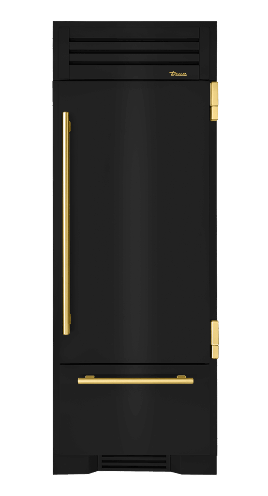 Refrigerator with Bottom Freezer, Right Hinged, Gloss Black, Brass Hardware TR30RBFRSSA044H01