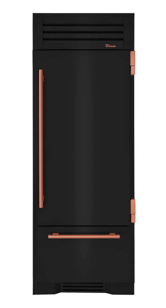 Refrigerator with Bottom Freezer, Right Hinged, Gloss Black, Copper Hardware TR30RBFRSSA044H03