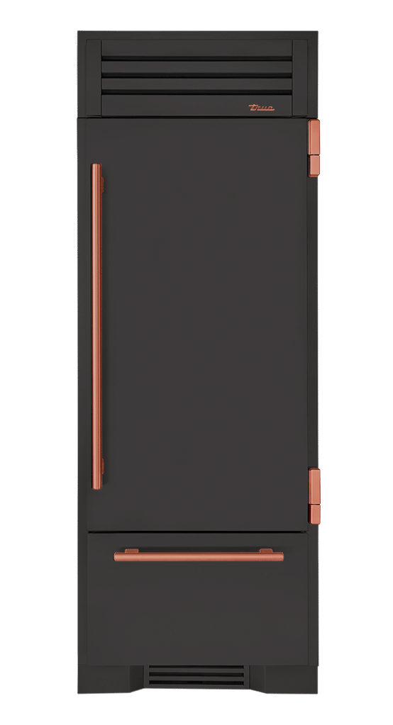 Refrigerator with Bottom Freezer, Right Hinged, Ultra Matte Black, Copper Hardware TR30RBFRSSA085H03