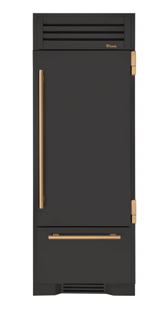 Refrigerator with Bottom Freezer, Right Hinged, Ultra Matte Black, Gold Hardware TR30RBFRSSA085H08