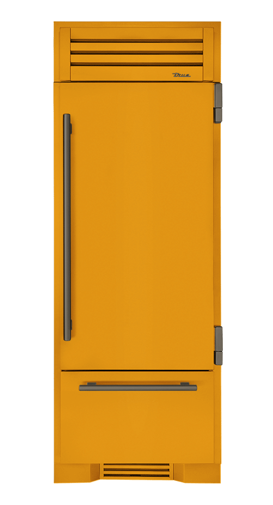 Refrigerator with Bottom Freezer, Right Hinged, Saffron, Pewter Hardware TR30RBFRSSA103H05