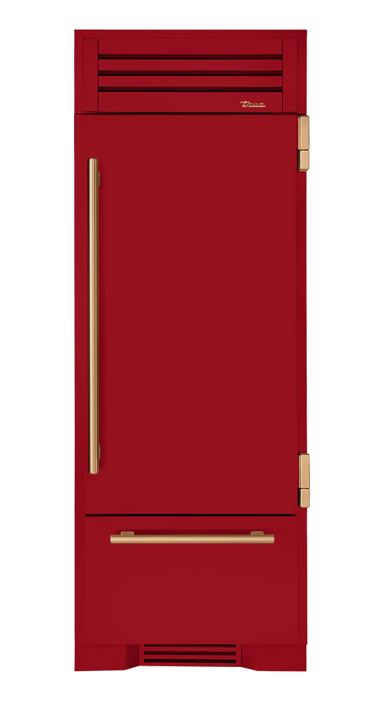 Refrigerator with Bottom Freezer, Right Hinged, Crimson, Gold Hardware TR30RBFRSSA193H08