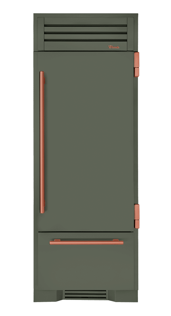Refrigerator with Bottom Freezer, Right Hinged, Olive, Copper Hardware TR30RBFRSSA238H03