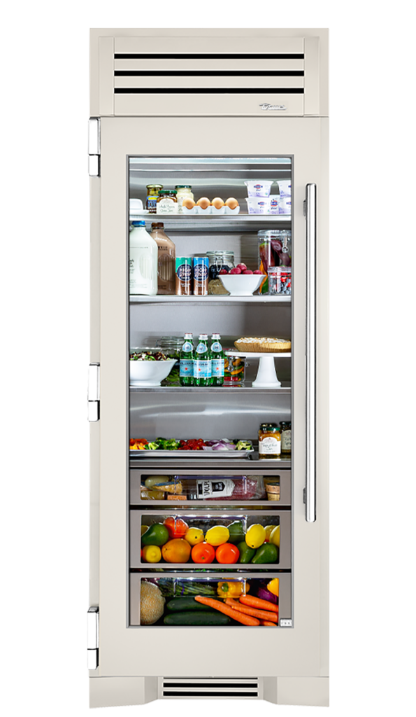 Refrigerator Column, Left Hinged, Antique White, Chrome Hardware TR30REFLSGC050H02