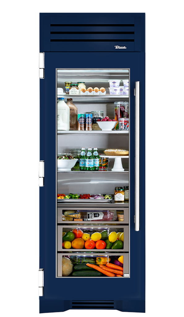 Refrigerator Column, Left Hinged, Cobalt, Chrome Hardware TR30REFLSGC078H02