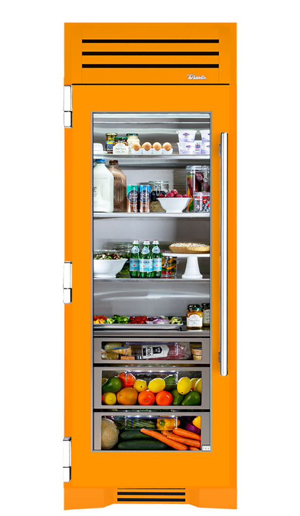 Refrigerator Column, Left Hinged, Saffron, Chrome Hardware TR30REFLSGC103H02