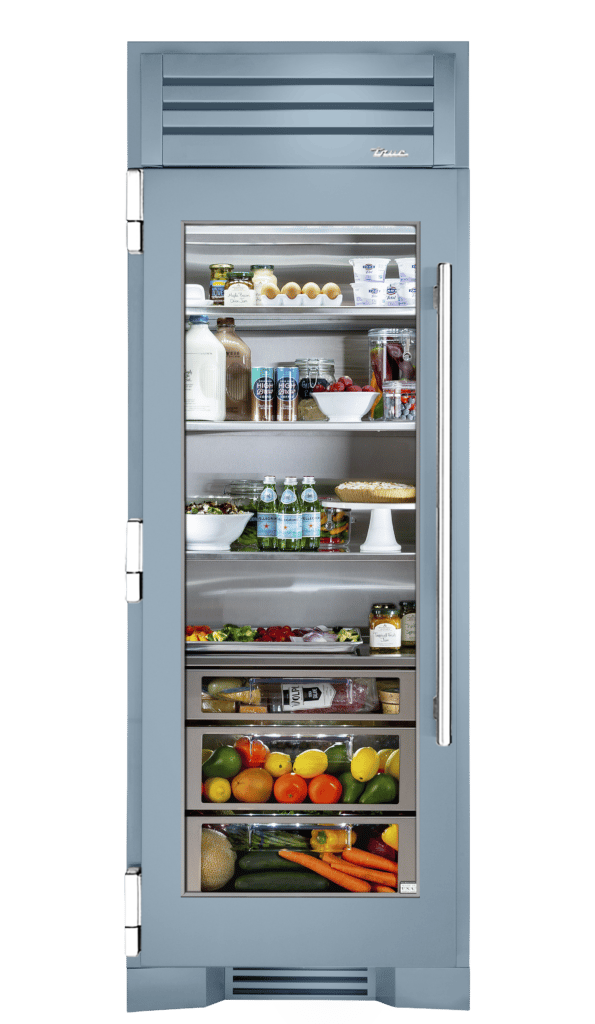 Refrigerator Column, Left Hinged, Bluestone, Chrome Hardware TR30REFLSGC152H02