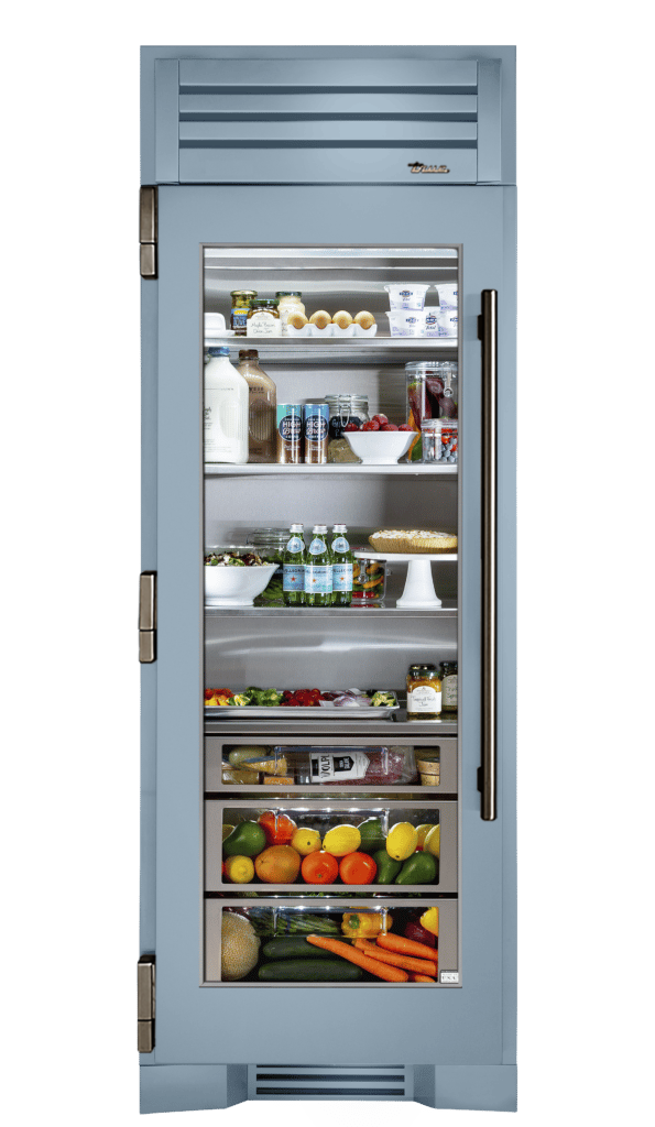 Refrigerator Column, Left Hinged, Bluestone, Pewter Hardware TR30REFLSGC152H05