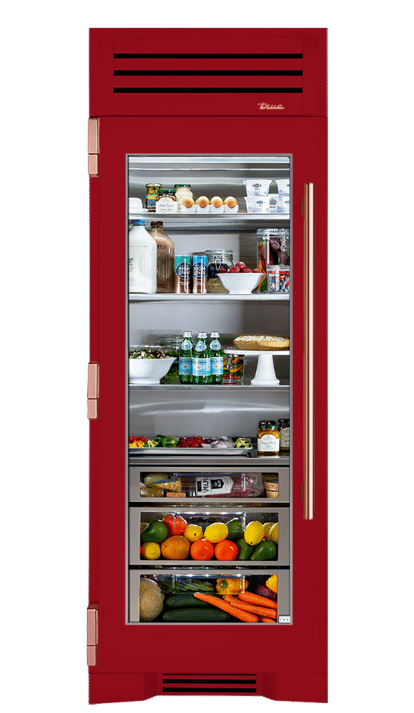 Refrigerator Column, Left Hinged, Crimson, Copper Hardware TR30REFLSGC193H03