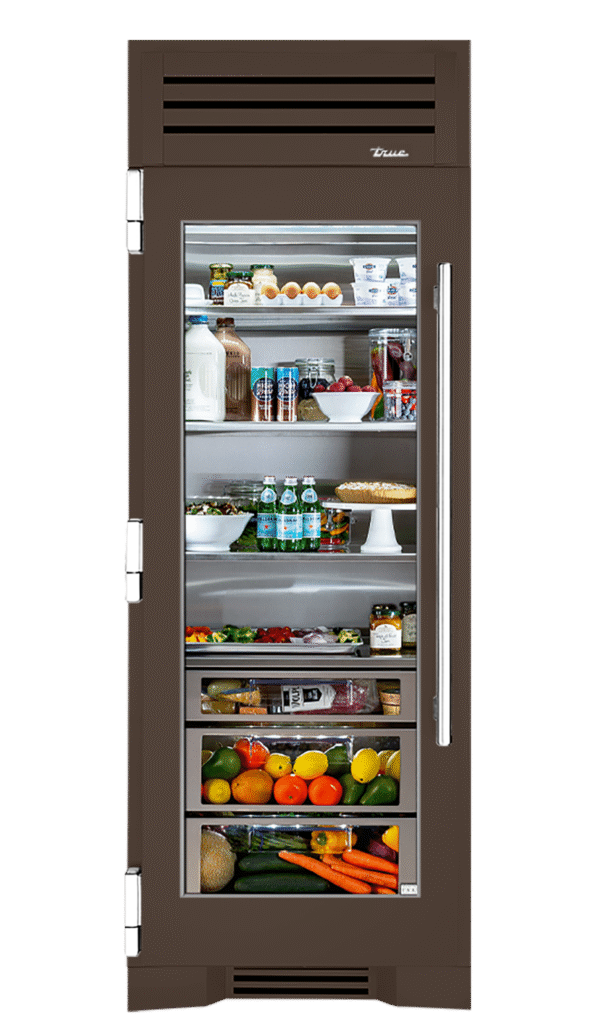Refrigerator Column, Left Hinged, Espresso, Chrome Hardware TR30REFLSGC305H02