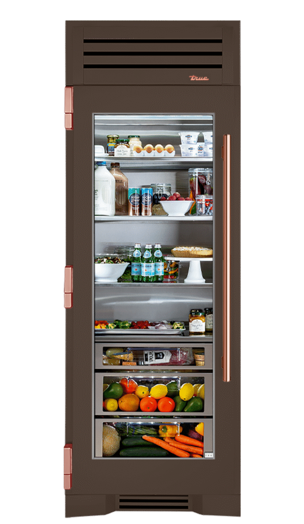 Refrigerator Column, Left Hinged, Espresso, Copper Hardware TR30REFLSGC305H03
