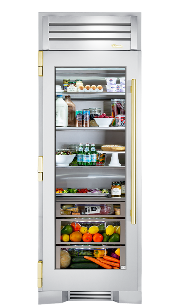 Refrigerator Column, Left Hinged, Color Match, Brass Hardware TR30REFLSGCXXXH01