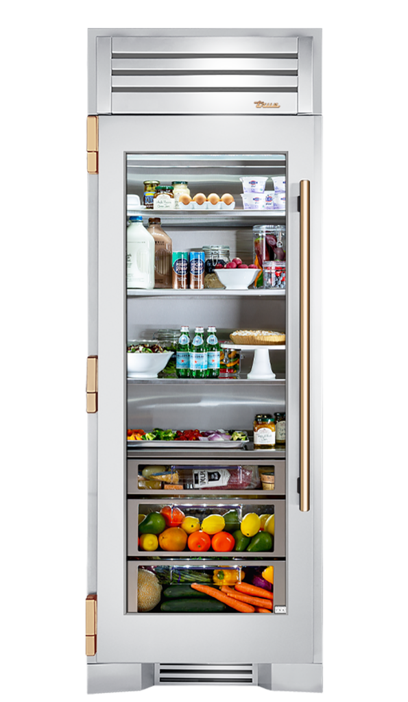 Refrigerator Column, Left Hinged, Color Match, Gold Hardware TR30REFLSGCXXXH08