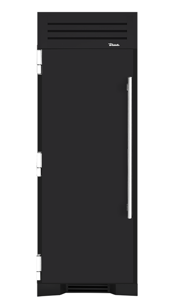 Refrigerator Column, Left Hinged, Matte Black, Chrome Hardware TR30REFLSSC027H02