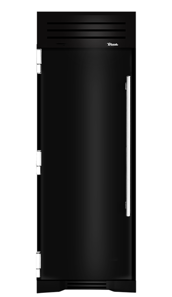 Refrigerator Column, Left Hinged, Gloss Black, Chrome Hardware TR30REFLSSC044H02
