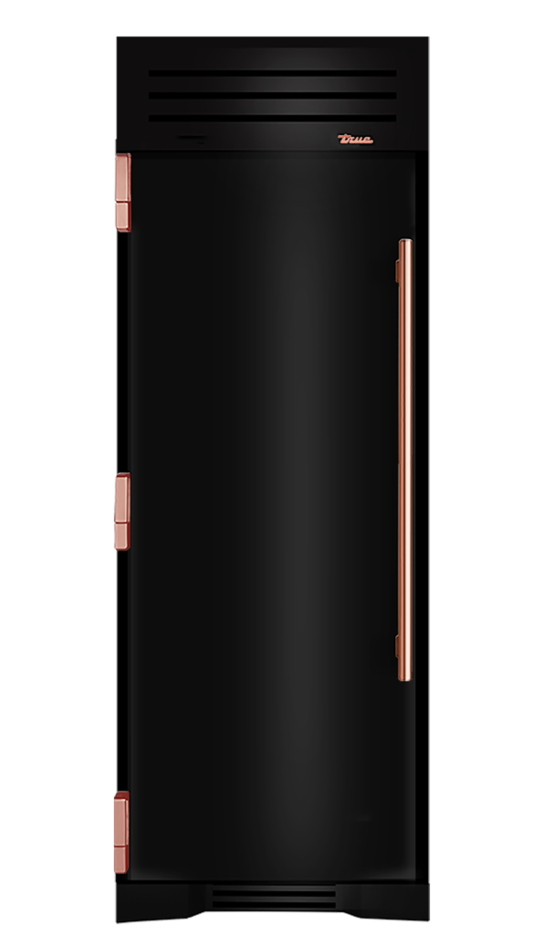 Refrigerator Column, Left Hinged, Gloss Black, Copper Hardware TR30REFLSSC044H03
