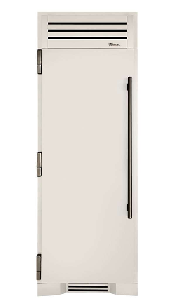 Refrigerator Column, Left Hinged, Antique White, Pewter Hardware TR30REFLSSC050H05