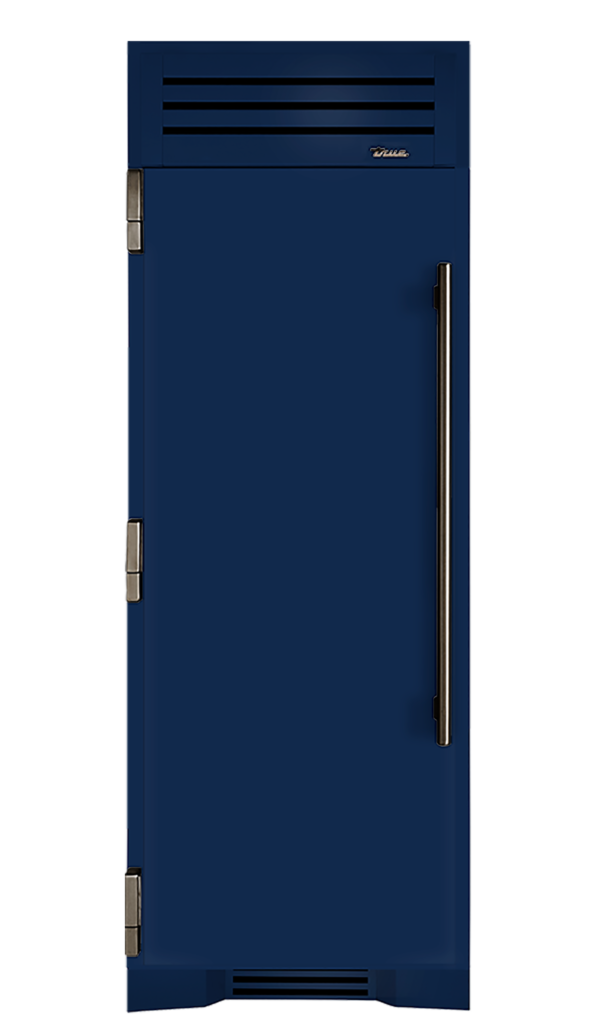 Refrigerator Column, Left Hinged, Cobalt, Pewter Hardware TR30REFLSSC078H05