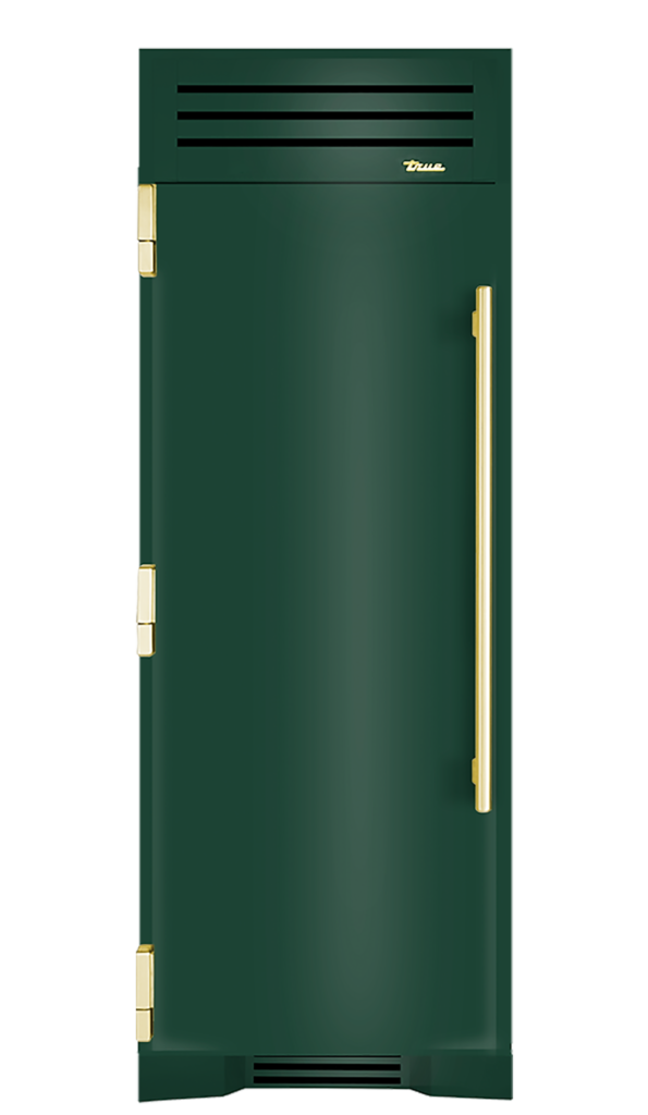 Refrigerator Column, Left Hinged, Emerald, Brass Hardware TR30REFLSSC086H01