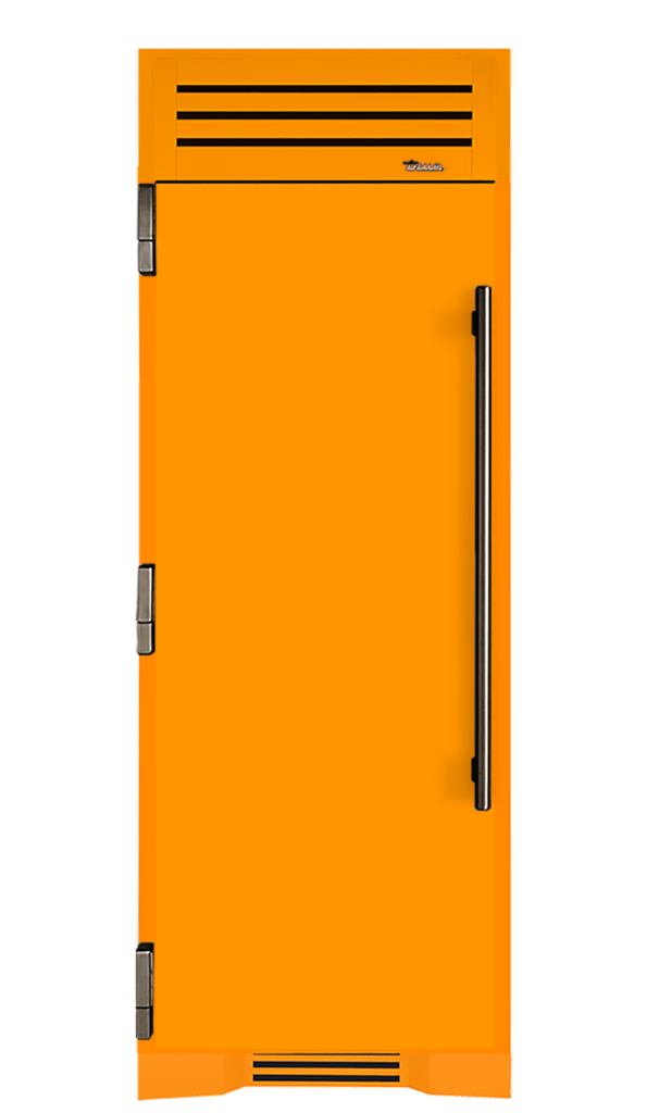 Refrigerator Column, Left Hinged, Saffron, Pewter Hardware TR30REFLSSC103H05