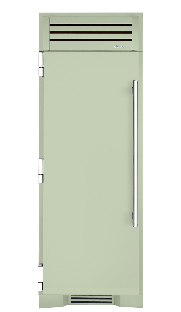 Refrigerator Column, Left Hinged, Sage, Chrome Hardware TR30REFLSSC129H02