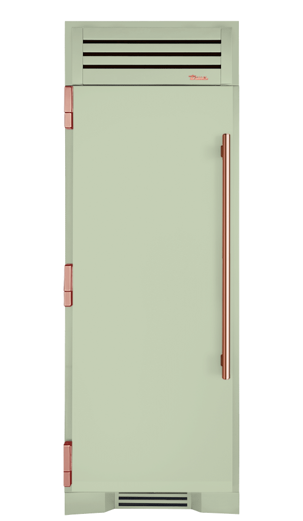 Refrigerator Column, Left Hinged, Sage, Copper Hardware TR30REFLSSC129H03