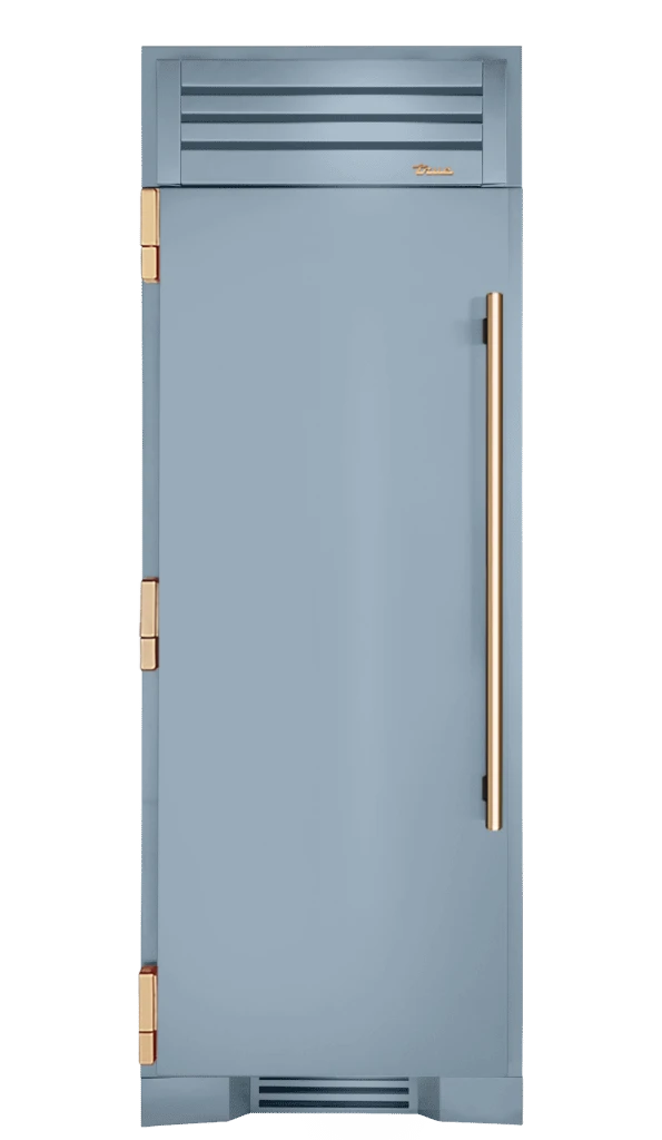 Refrigerator Column, Left Hinged, Bluestone, Gold Hardware TR30REFLSSC152H08