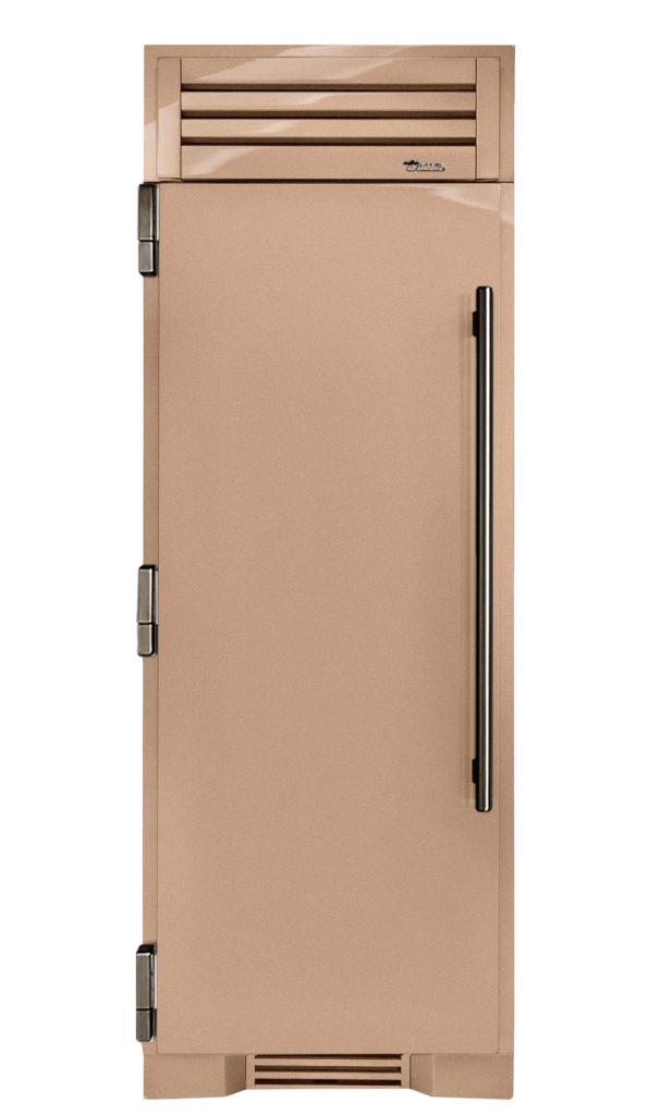 Refrigerator Column, Left Hinged, Champagne, Pewter Hardware TR30REFLSSC179H05