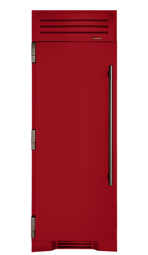Refrigerator Column, Left Hinged, Crimson, Pewter Hardware TR30REFLSSC193H05