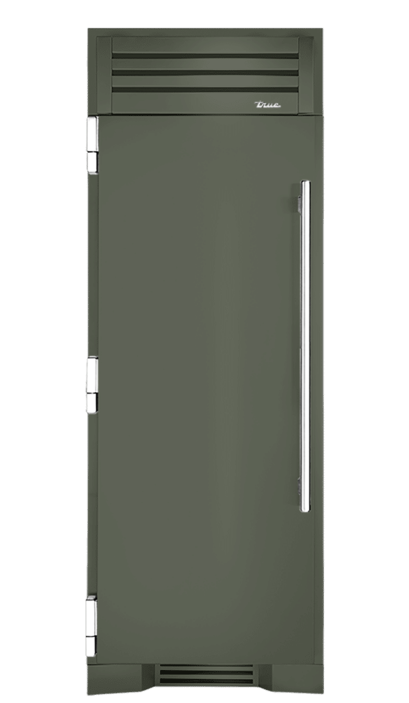 Refrigerator Column, Left Hinged, Olive, Chrome Hardware TR30REFLSSC238H02