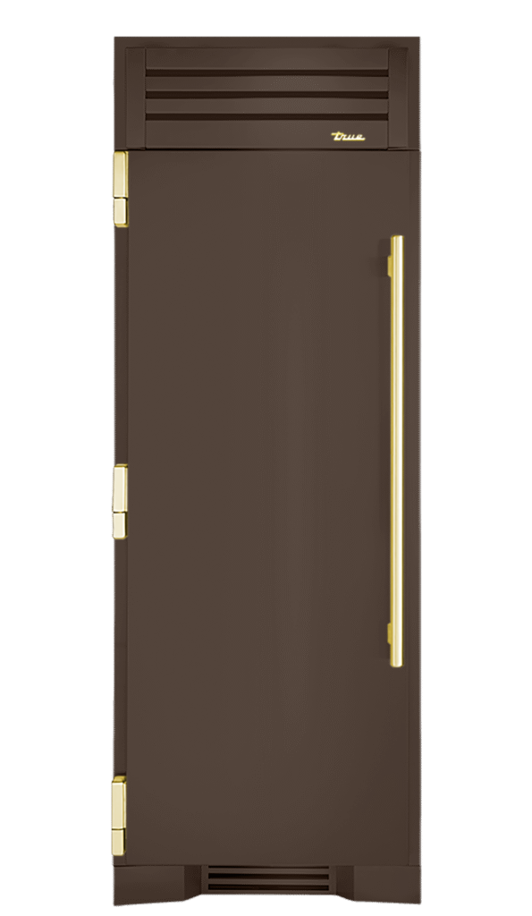 Refrigerator Column, Left Hinged, Espresso, Brass Hardware TR30REFLSSC305H01