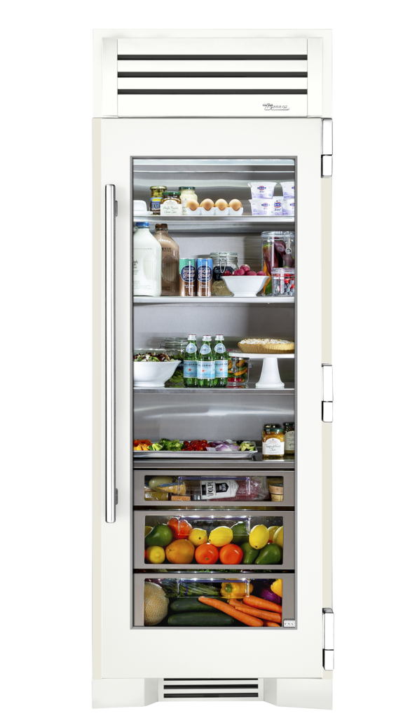 Refrigerator Column, Right Hinged, Matte White, Chrome Hardware TR30REFRSGC030H02