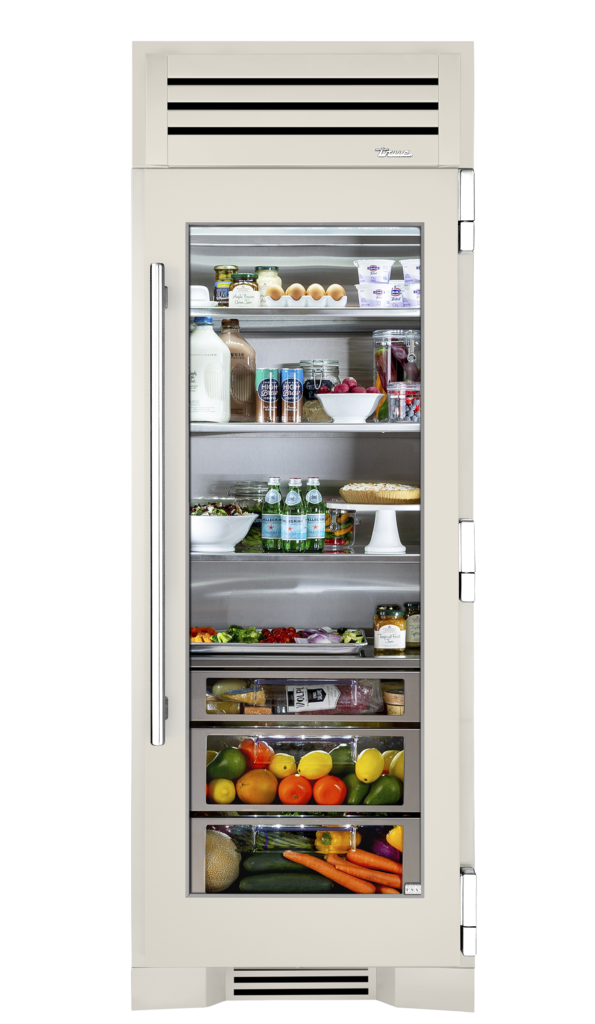 Refrigerator Column, Right Hinged, Antique White, Chrome Hardware TR30REFRSGC050H02