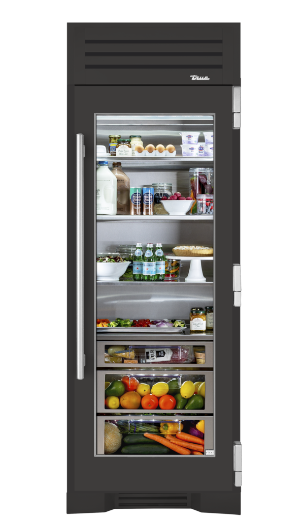 Refrigerator Column, Right Hinged, Ultra Matte Black TR30REFRSGC085H04
