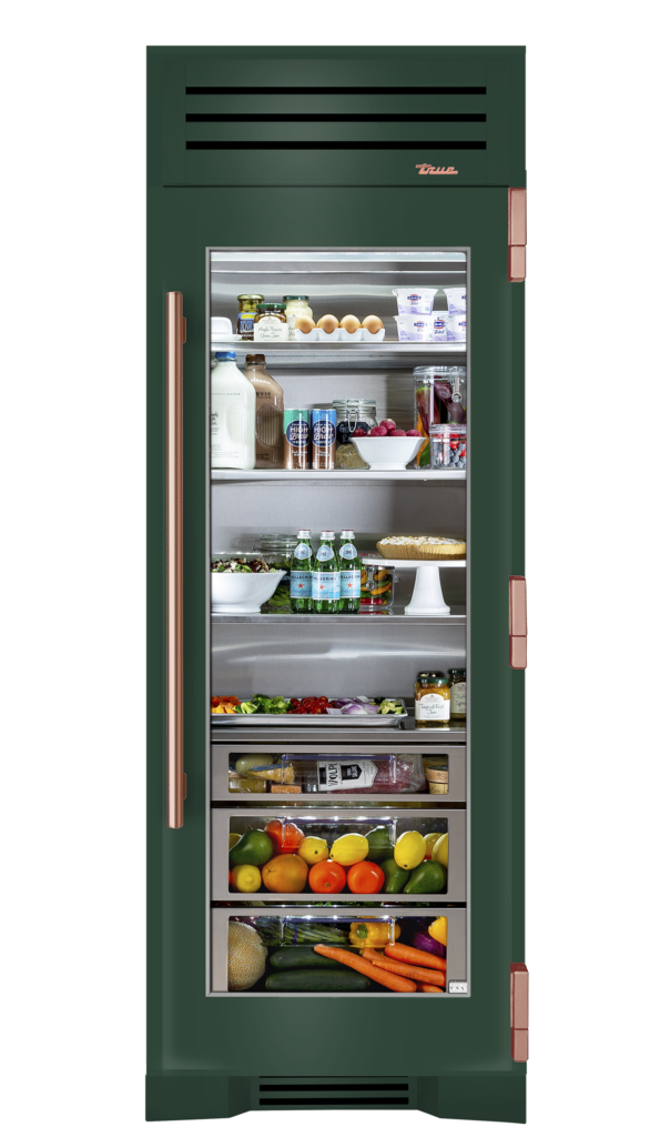 Refrigerator Column, Right Hinged, Emerald, Copper Hardware TR30REFRSGC086H03