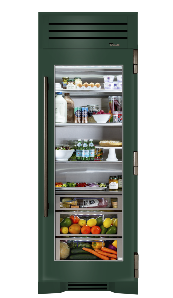 Refrigerator Column, Right Hinged, Emerald, Pewter Hardware TR30REFRSGC086H05
