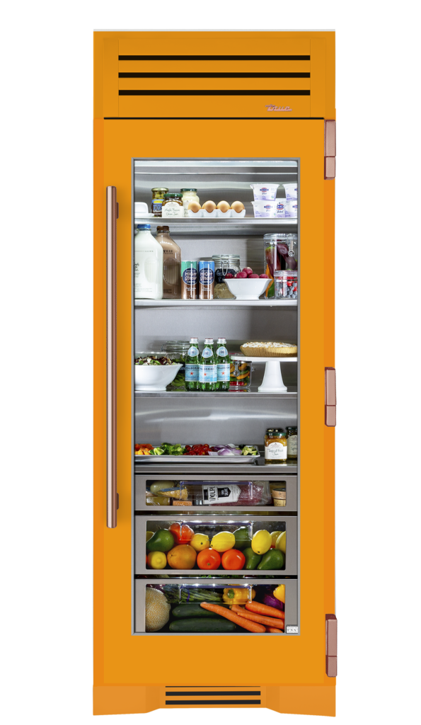 Refrigerator Column, Right Hinged, Saffron, Copper Hardware TR30REFRSGC103H03