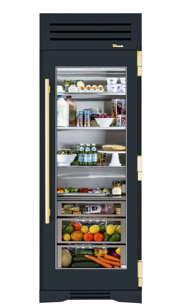 Refrigerator Column, Right Hinged, Juniper, Brass Hardware TR30REFRSGC104H01