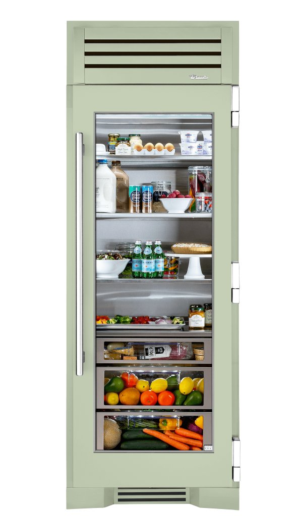 Refrigerator Column, Right Hinged, Sage, Chrome Hardware TR30REFRSGC129H02